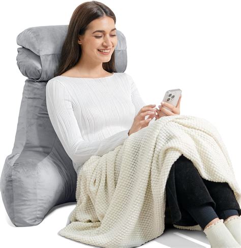Amazon.com: Vekkia Bed Reading Pillow, Back Support Pillow for Sitting ...