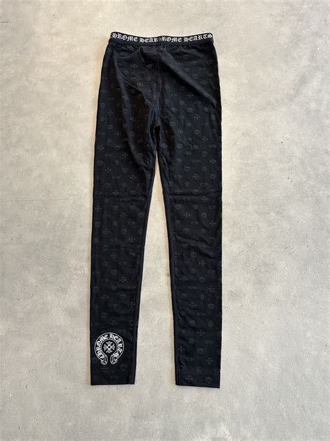 Chrome Hearts Chrome Hearts All Over Logo Leggings Black | Grailed