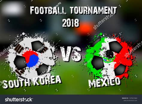 Soccer Game South Korea Vs Mexico Stock Vector (Royalty Free ...