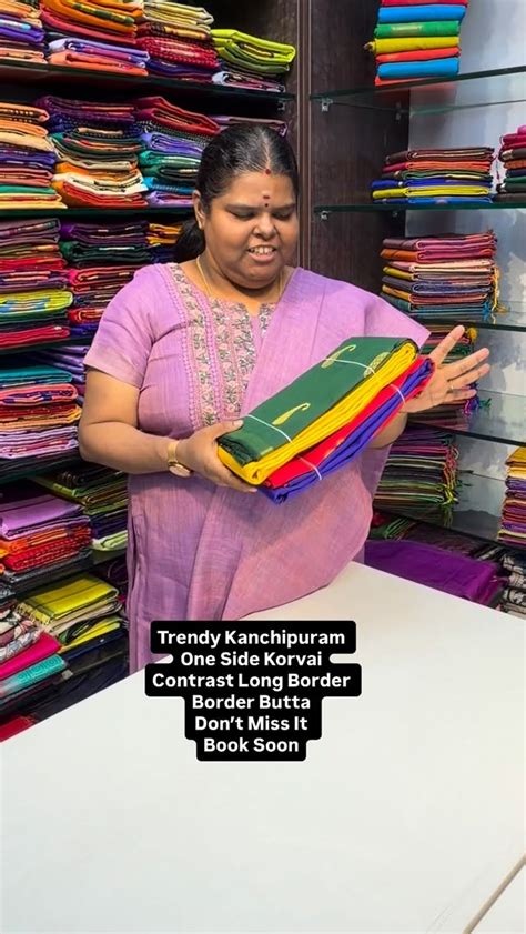 Trendy Kanchipuram One Side Korvai Long Border Saree - its beauty i ...