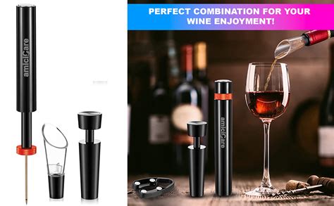 Buy amiciCare Wine Bottle Opener, Air Pressure Cork Opener with Foil ...
