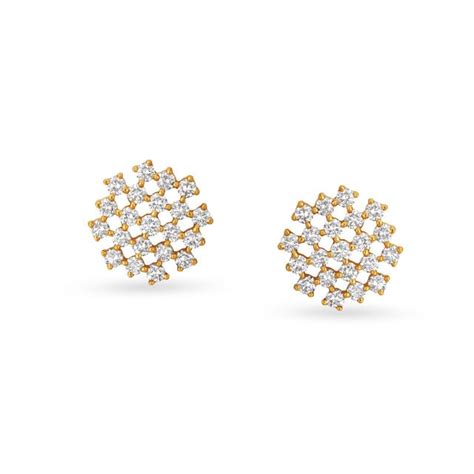 Cluster Diamond Stud Earrings