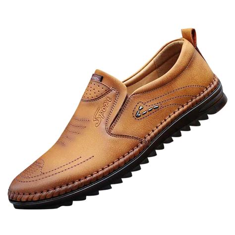 Puntoco Men Shoes Clearance,Men Driving Shoes Soft Leather Peas Shoes ...