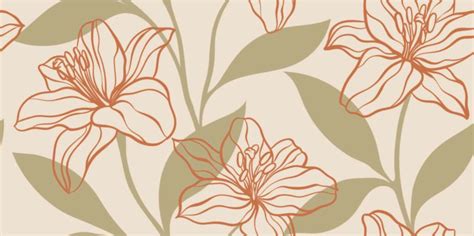 A Pastel Lilies with Subtle Elegance Wallpaper Mural - Magicdecor®