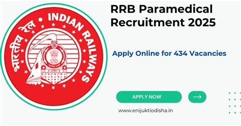RRB Paramedical Recruitment 2025: Apply Online for 434 Vacancies