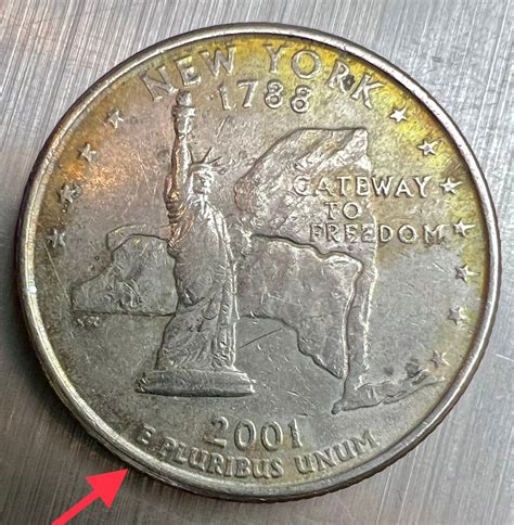 2001 P New York Quarter Rainbow Toned Rims & Slightly off - Etsy