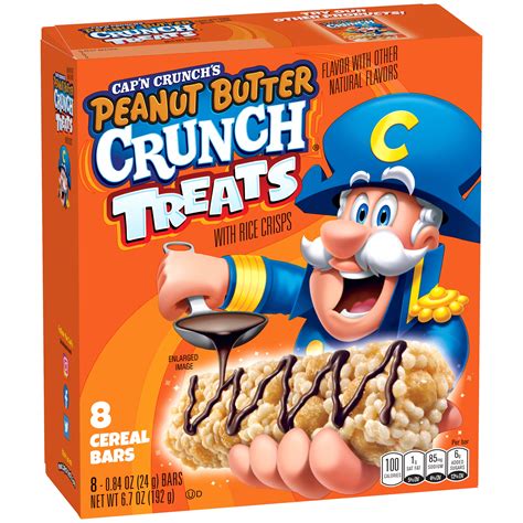 Cap'n Crunch's Treat with Rice Crisps Cereal Bars Peanut Butter Flavor ...
