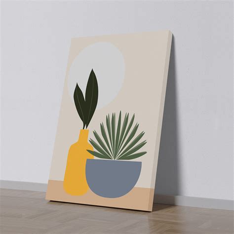 Graceful Plant And Elegant Vase Canvas Wall Painting – Nestroots