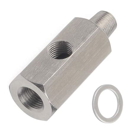 Motipudy 1/8" Stainless Steel BSPT NPT Oil Pressure Sensor Tee Adapter ...
