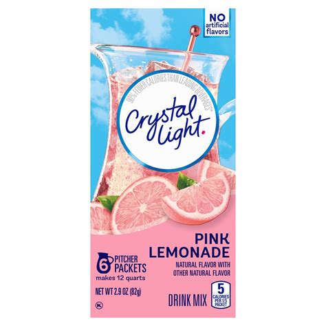 Crystal Light Pink Lemonade Drink Mix, 6 count, 2.9 oz - Dearborn