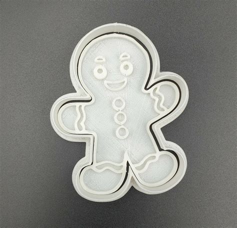 Free STL file Gingerbread - Cookie Cutter with Stamp 🍪 ・3D printable ...