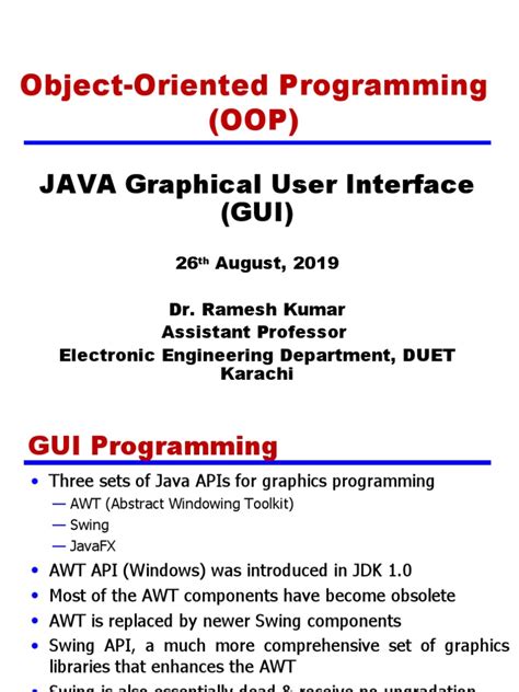 Image result for GUI Java OOP