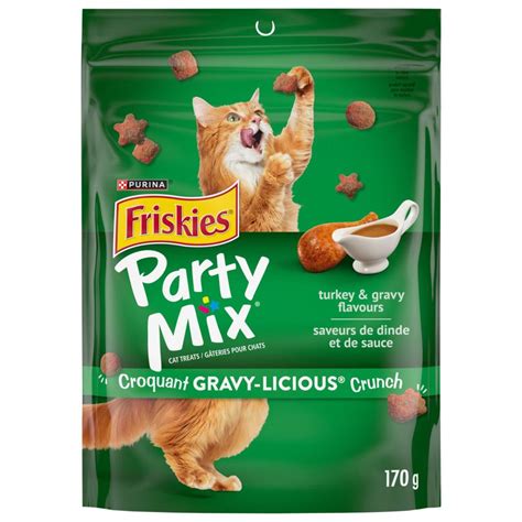 Gâteries pour chats dinde et sauce croquants Friskies Party Mix, 170g ...