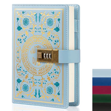 TIEFOSSI Locked Diary for Women, Vintage Flower Journal with ...