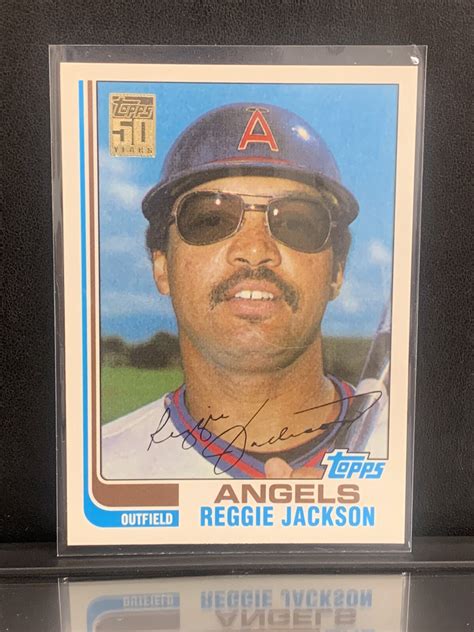 REGGIE JACKSON ANGELS 2001 50th YEAR TOPPS TRADED REPRINT INSERT T104 ...