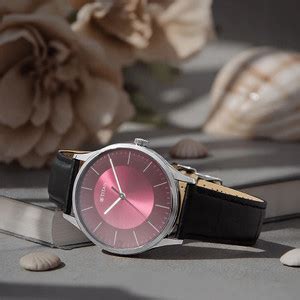 Titan NP1802SL05 Titan Workwear Urban Edge Pink Dial Black LeatherStrap ...