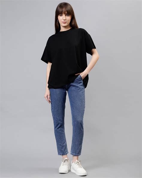 Black Women's Oversized Tshirt – Ek Kaam Kar