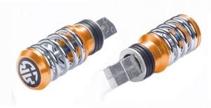 Speedwav Coil Spring Style Bike Foot Pegs Set Of 2 GOLDEN-TVS Flame ...