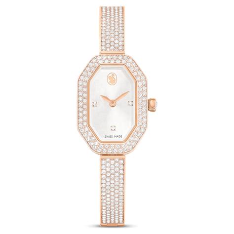 Dextera Bangle watch Swiss Made, Metal bracelet, Rose gold tone, Rose