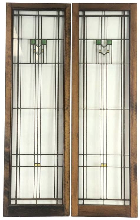 Frank Lloyd Wright window door panels | EJ'S Auction & Appraisal