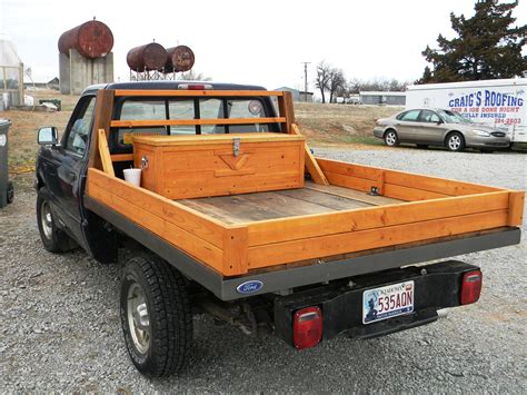Custom Wooden Truck Bed with Matching Tool Box