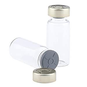 GAH 20Pcs Empty Sterile Glass Sealed Serum Vials Bottles Liquid ...