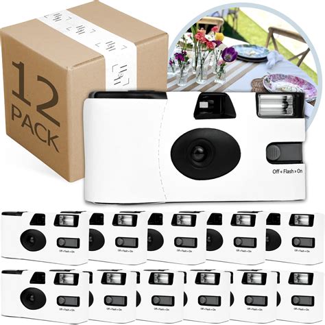 Amazon.com : H&H Photo Supply Disposable Cameras Bulk (12 Pack) – White ...