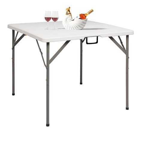 34"Folding Table,Portable Square Folding Card Table with Collapsible ...