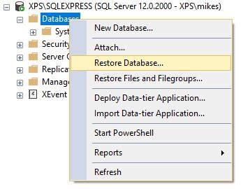 Restore Database SQL 2014 的图像结果