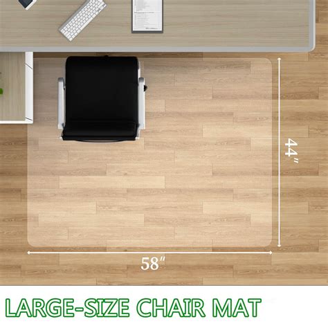 100pointONE Large Office Chair Mat for Hardwood Floor - 44" x 58" Clear ...