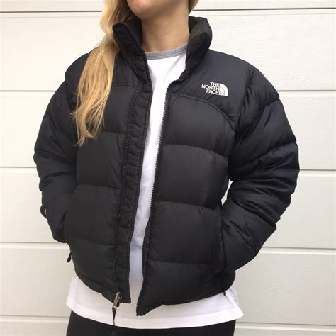north face puffer jacket womens black