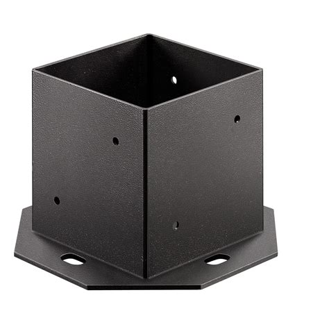 Metty Metal 4x4 Post Base - Heavy Duty Metal Fence Post, Set of 2 ...