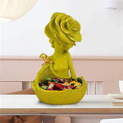 Buy ZART Lady with Basket Showpiece for Home Decor Showpiece & Office ...