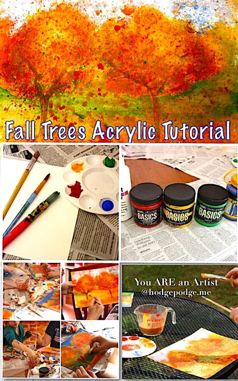 Image result for Tutorial Acrylic Fall Forest