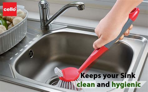 Cello Dual Action Kleeno Sink and Dish Brush : Amazon.in: Home & Kitchen