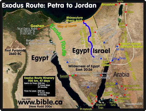 The Exodus Route: 15 Stops between Kadesh Barnea to Jordan
