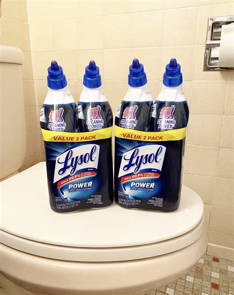 4 botellas de Lysol Power Toilet Bowl Cleaner de 48oz a solo $3.74 en ...
