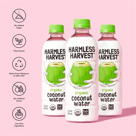 Harmless Harvest Organic Coconut Water Drink - Hydrating with Natural ...