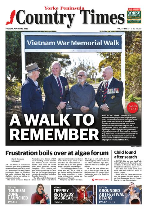 Yorke Peninsula Country Times, 19 August 2025 I Australian Rural ...