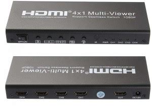 Tobo Digital HDMI 4x1 Quad Multi-Viewer Seamless Switcher with 5 ...