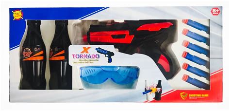 Snish Signature Kids Boys Soft Bullet Gun with 1 Goggle, 2 Bottles and ...