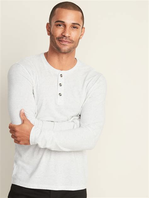 Soft-Washed Long-Sleeve Henley T-Shirt for Men | Old Navy