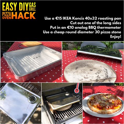 DIY Gas Grill Pizza Oven Hack BBQ