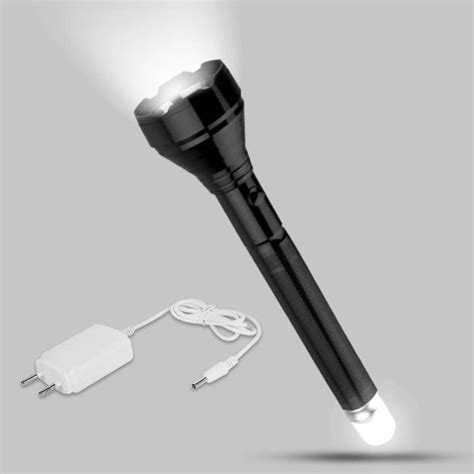 CRENTILA 1 Km Lithium Battery Long Range Led torch Light Rechargable ...