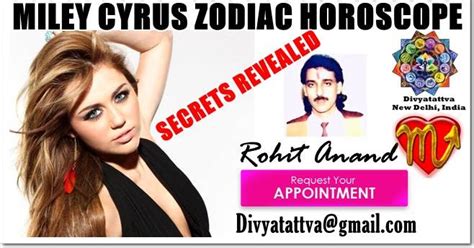 Miley Cyrus Zodiac Horoscope Charts Love Astrology Marriage Career ...