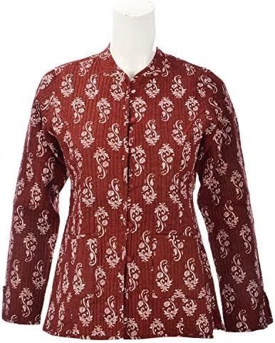 Buy Riddhi Siddhi Women Cotton Maroon and Red Reversible Blazer(Size 44 ...