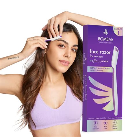 Bombae Reusable Face Razor For Women Facial Hair - 1 | Instant Glow ...