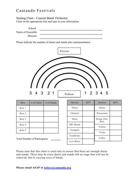 Image result for Concert Band Seating Chart