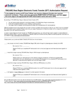 Tricare West Region EFT Authorization Request 2012-2026 - Fill and Sign ...