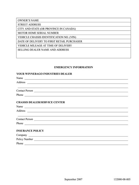 Fillable Online Motor Home Owner's Manual Fax Email Print - pdfFiller